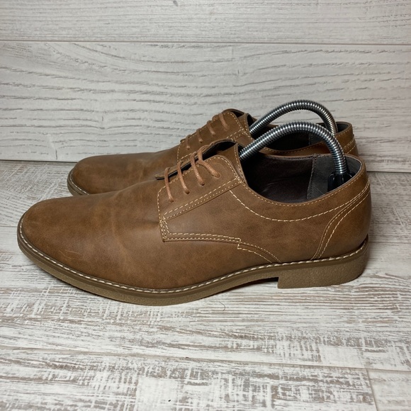 Perry Ellis Men's Sz US 8 M Portfolio Brown Dress Wingtip Pierre Lace Up Shoes - Picture 3 of 8